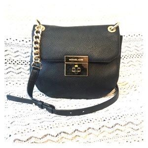 Gently used black leather Michael Kors crossbody